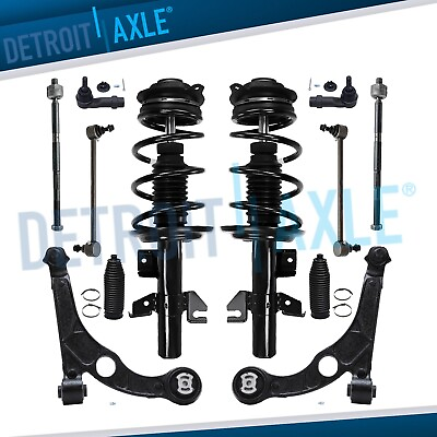 #ad 12pc Front Struts Lower Control Arms Tie Rods Sway Bars for 2013 2016 Dodge Dart $288.17