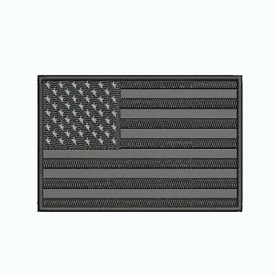 #ad USA US American Flag Black Grey Patch Embroidered Iron on Badge DIY Applique $4.95