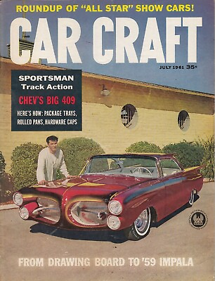 #ad CAR CRAFT Magazine July 1961 #x27;59 Impala Chevy#x27;s Big 409 Sportsman Track Ac $9.99