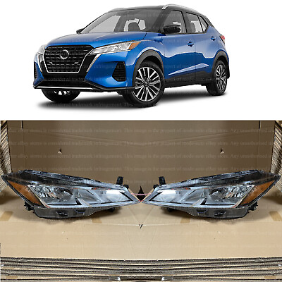 #ad Halogen Headlights Assembly for 2021 2023 Nissan Kicks Driver Passenger Side Set $197.99