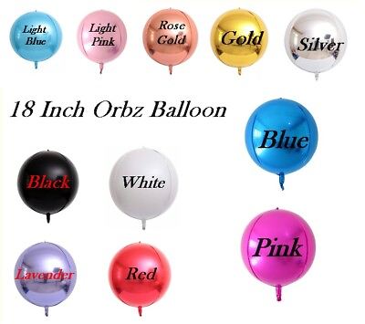 #ad Orbz Balloon 18quot; Sphere Orb Foil Globe Balloon 18 inch Free Delivery GBP 2.99