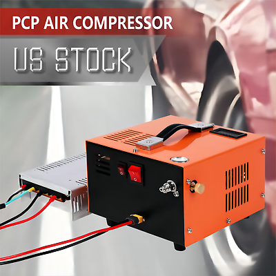 #ad #ad 350W PCP Air Compressor 30Mpa Oil Free Air Gun Paintball Tank Pump Auto Stop $151.00