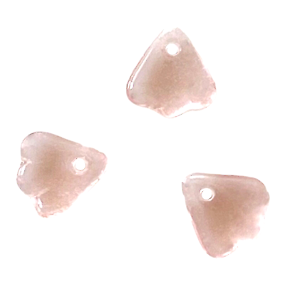 #ad 50 pcs Flat Tulip Drop Beads Petals Light Pink Czech Bohemian Glass 8mm Charms $12.99