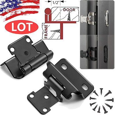 #ad 1 2quot; Overlay Semi Cabinet Hinges Partial Wrap Kitchen Self Closing Cabinet Hinge $5.75
