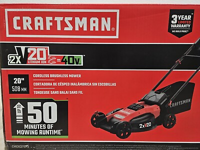 #ad Craftsman CMCMW220P2 V20 2x20V Li ION Electric Brushless Lawn Mower BARE TOOL $149.99