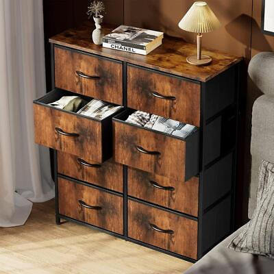 #ad 8 Drawer Dresser for Bedroom Tall Chest of Drawers Storage Tower Organizer $39.99