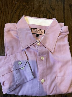 #ad Thomas Pink Casual Dress Shirt Medium Left Dress Pocket $29.99