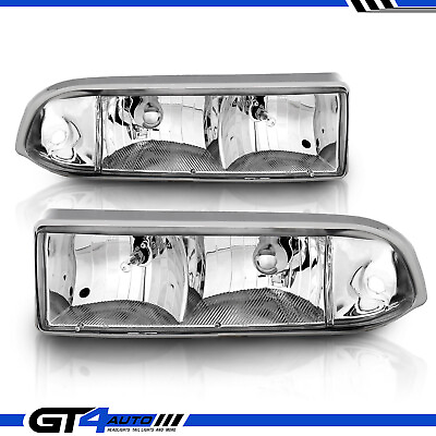 #ad For 1998 2004 Chevy S10 Pickup Truck Chevy Blazer SUV Chrome Headlights Assembly $79.63