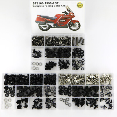 #ad Steel Complete Fairing Bolt Screws Nuts Fasteners Kit Fit For HONDA ST1100 90 02 $31.97