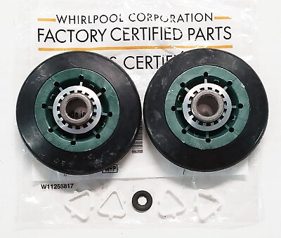 #ad 349241T Genuine OEM Whirlpool Dryer Drum Support Roller Kit $12.49