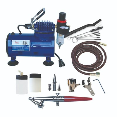 H 100D Paasche Airbrush System w H 3AS Set D500SR Compressor amp; Cleaning Kit $199.50