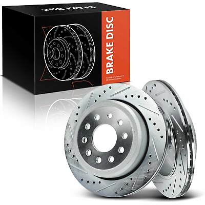 #ad 2x Drilled Brake Rotors for Lincoln Town Car 2003 2011 V8 4.6L Rear Left amp; Right $80.99