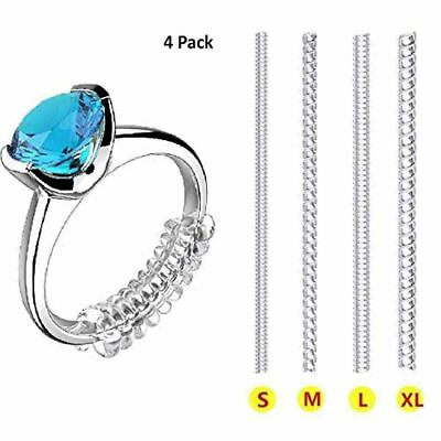 #ad 4Pcs Ring Size Adjuster Invisible Clear Ring Sizer Jewelry Fit Reducer Guard US $2.99