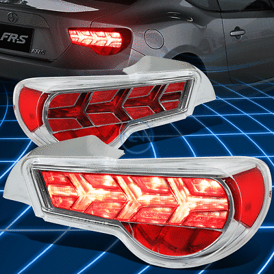 #ad For 13 21 BRZ FR S 86 LED Sequential Signal Chrome Red Tail Lights Replacement $220.68