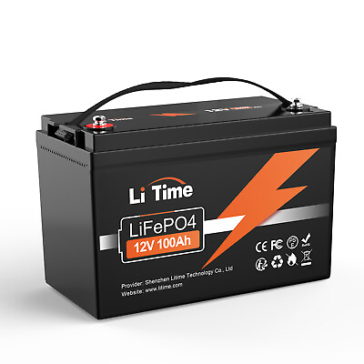 #ad LiTime 12V 100Ah LiFePO4 Deep Cycle Lithium Battery for RV Solar Trolling Motor $259.99