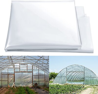 #ad Greenhouse Plastic 6 mil Clear 5 Year Poly Film 13 30ft Width x Various Length $202.03