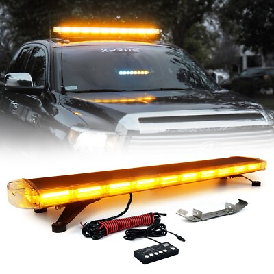 #ad 47IN COB LED Amber Rooftop Strobe Light Bar Extreme High Construction Emergency $228.55