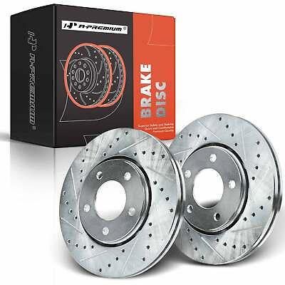 #ad 2x Drilled Brake Rotor Front for Chrysler Town amp; Country 2003 2007 Voyager Dodge $98.89