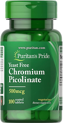#ad #ad Puritan#x27;s Pride Chromium Picolinate 500mcg 100 Tablets Free Shipping $5.95