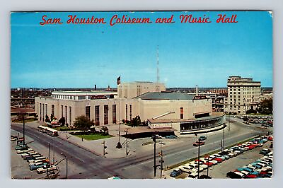 #ad Houston TX Texas Sam Houston Coliseum Antique Vintage c1961 Postcard $7.99