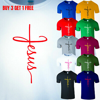 #ad Jesus Cross Men T Shirt Christian Religious Bible Faith Christ Church Gift Tee $13.99