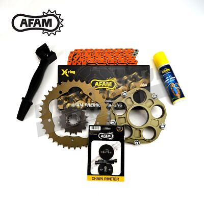 #ad #ad AFAM 520 Pitch Orange Chain and Sprocket Kit for Ducati Panigale V4 V4S 18 21 GBP 292.00