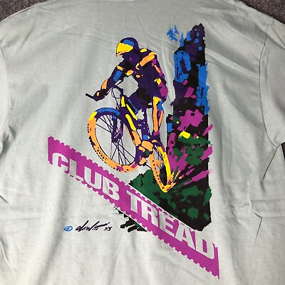 #ad Vintage 1993 Club Tread No Limits Mountain Biking T Shirt Dewitt USA Men XL Y2K $23.99