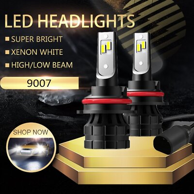 #ad 2X AUXITO 9007 LED Headlight Kit Car Bright White Bulbs High Low Beam 6000K Lamp $27.16