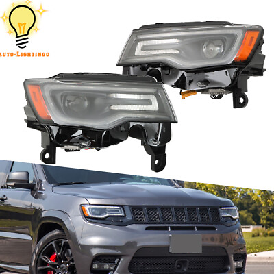 #ad Headlights Halogen Upgrade LED Leftamp;Right For Jeep Grand Cherokee 2017 2021 $324.43