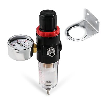 #ad Airbrush Compressor Air Pressure Regulator Mini Inline Filter Oil Water Trap ... $29.03