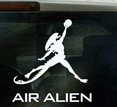 #ad Air Alien Jumpman Parody Decal Sticker for a Car Window Wall or Laptop $6.00
