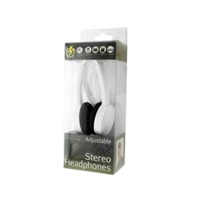 #ad White Adjustable Stereo Headphones $9.99