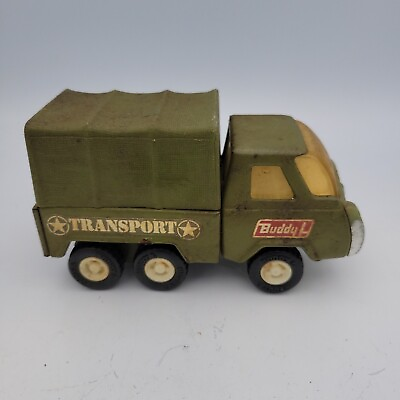 #ad 1970s Buddy L Pressed Steel Army Military Troop Transport Truck $8.99