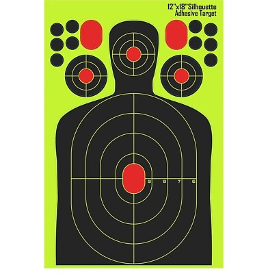 #ad 12x18 Shooting Targets Splatter Gun Rifle Paper Target Adhesive 10 Per Pack $18.99