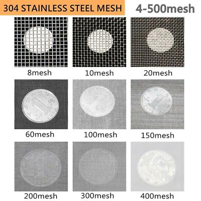 #ad Woven Mesh Filter Net Stainless Steel Repair Fix Wire Screening Sheet Hand Tool $27.17