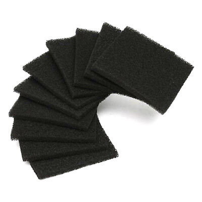 #ad 10Pcs Square Universal Activated Carbon Air Filter Sponge Foam Pad 12.8CM $9.12