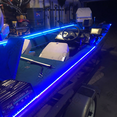 #ad Wireless Blue LED Strip Kit For Boat Marine Deck Interior Lighting 5M 16.4 FT $12.01
