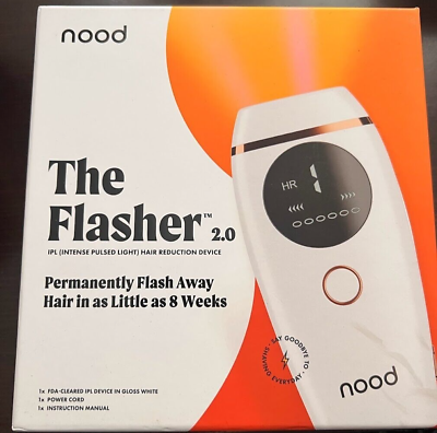 #ad USED Nood Flasher 2.0 Painless IPL Laser Hair Removal Handset White $47.40