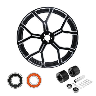 #ad 21quot; CNC Front Wheel Rim Dual Disc Hub Fit For Harley Touring Models 08 23 ABS $929.99