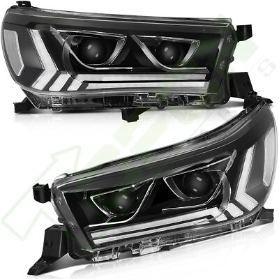 #ad Lamps Fits 2015 up Toyota Hilux Front Headlights Light Projector Corner Pair $287.99
