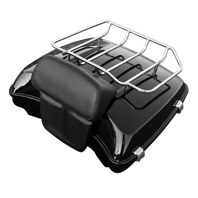 #ad Razor Pack Trunk Fit For Harley Tour Pak Pack Road King 14 24 w Top Luggage Rack $229.99