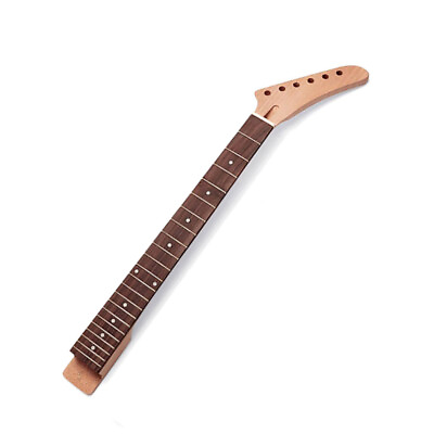 #ad Mahogany Guitar neck 22 Fret 24.75 inch Explorer Banana Head Glue on Set in Heel $60.00