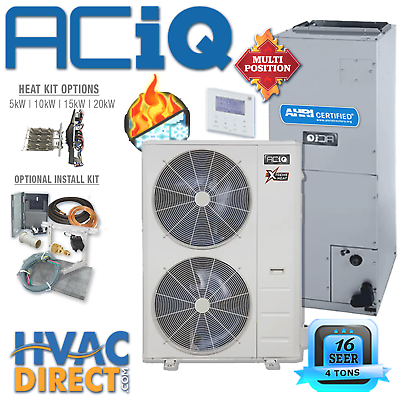 #ad ACiQ 4 Ton Ducted Inverter Heat Pump Split System Central Air Con Kit 16 SEER $3800.00