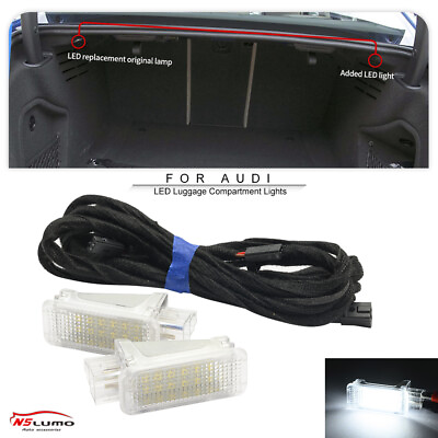 #ad 2xLED Courtesy Luggage Compartment Trunk Light For 2016 2024 Audi A4 S4 B9 Sedan $25.99