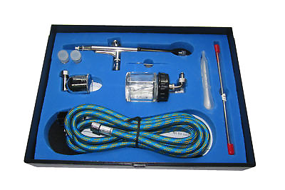 DOUBLE ACTION AIRBRUSH KIT BD134K PRECISION SUCTION GRAVITY HOSE BY RDGTOOLS GBP 19.95
