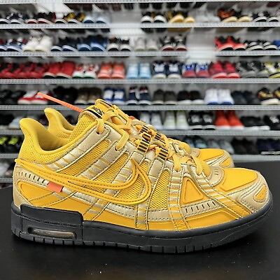#ad Nike Air Rubber Dunk x Off White University Gold 2020 CU6015 700 Men’s Size 8 $250.00