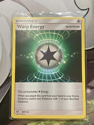 #ad Warp Energy 70 73 4x Uncommon Pokemon Shining Legends EX NM $3.23