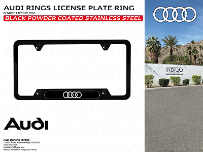 #ad Genuine Audi Audi Rings License Plate Frame ZAW 071 801 H DX9 $74.00