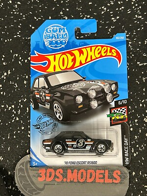 #ad FORD ESCORT RS1600 BLACK LONG CARD Hot Wheels 1:64 **COMBINE POSTAGE** GBP 7.95