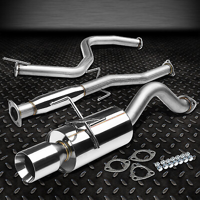 #ad FOR 96 00 HONDA CIVIC 3DR 4quot; ROLLED MUFFLER TIP STAINLESS STEEL CATBACK EXHAUST $128.88